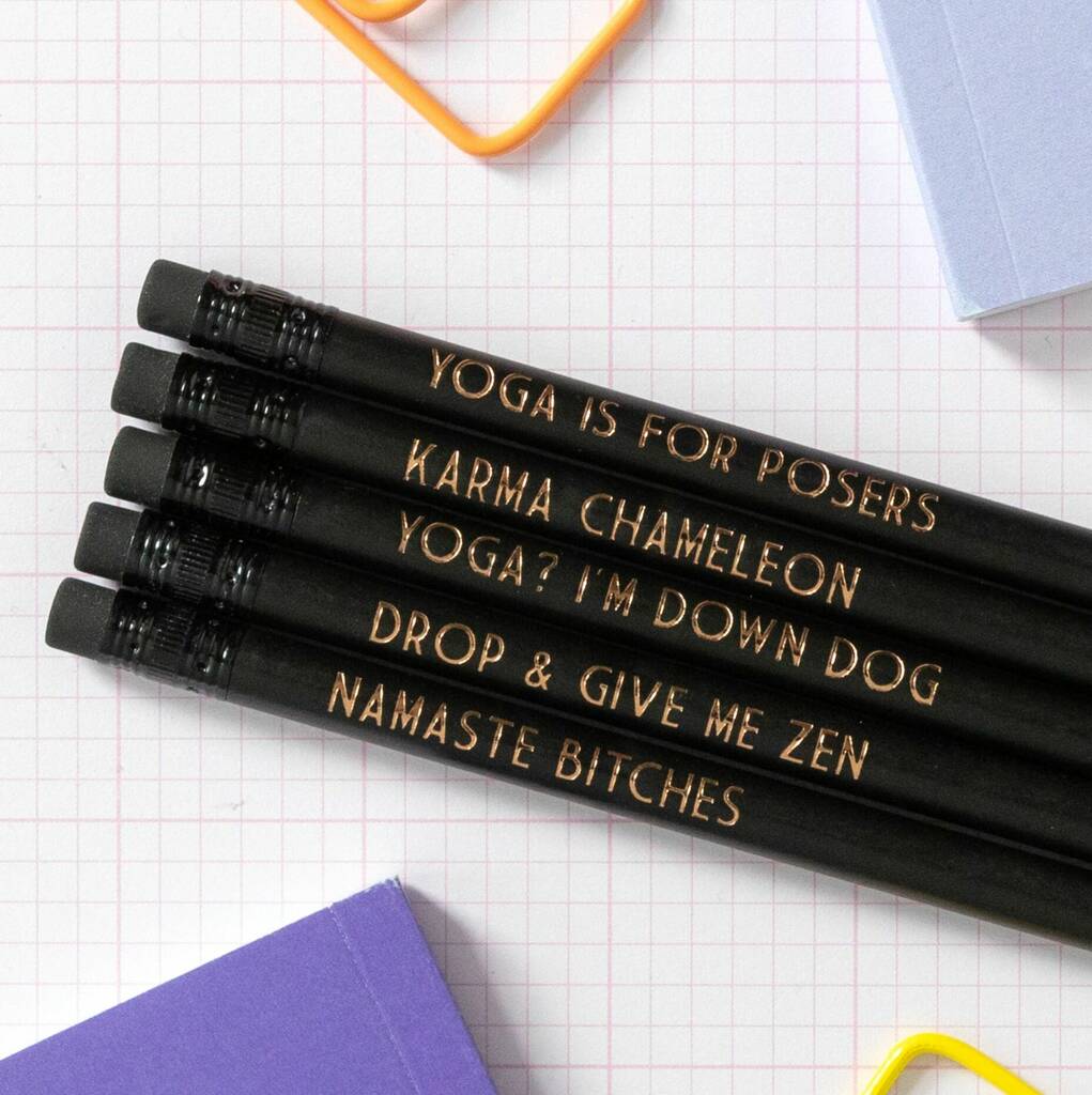 Yoga Pencil Set: Yoga Is For Posers, 1 of 7