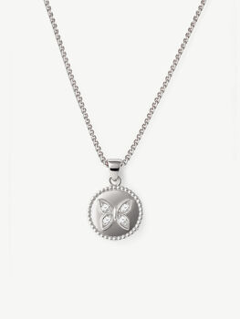 Gold Or Silver Butterfly Coin Necklace, 5 of 10