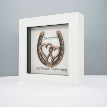 Personalised 8th Bronze Anniversary Frame Gift, 3 of 4