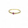Ruby Look Rings, Cz, Rose Or Gold Vermeil 925 Silver, thumbnail 2 of 8