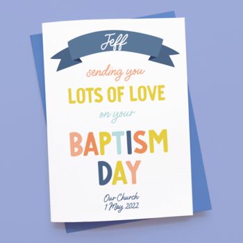 Personalised Baptism Day Card, 2 of 9
