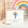 Floral Cross Christening Or Baptism Money Box, thumbnail 1 of 3
