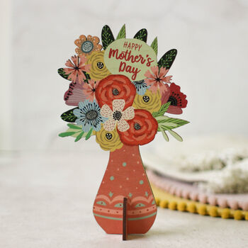 Wooden Mother's Day Card, Flower Bouquet, 3 of 6