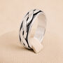 Personalised Sterling Silver Twisted Celtic Braid Spinner Ring, thumbnail 1 of 9