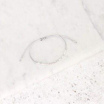 Warrior Sterling Silver Morse Code Bracelet, 4 of 6