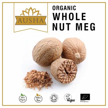 Organic Whole Nutmeg 50g For Cooking, 2 of 11