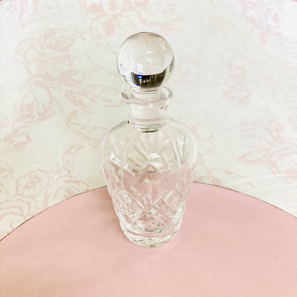 Vintage Decorative Cut Glass Crystal Perfume Bottle ~ 18, 1 of 6