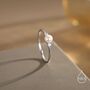 Sterling Silver Genuine Freshwater Pearl And Cz Ring, thumbnail 1 of 12