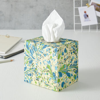 Blue Marbled Tissue Box Cover Essentials, 6 of 6