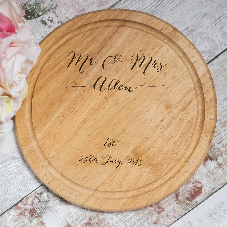 Personalised Mr And Mrs Chopping Board, 1 of 6