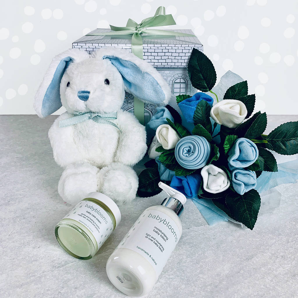 personalised little bunny baby hamper by babyblooms