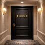 Classic Brass Gents Toilet Door Plaque With Black Finish, thumbnail 4 of 7