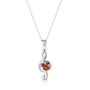 Sterling Silver Treble Clef Pendant With Real Flowers Four Flower Options, thumbnail 5 of 11