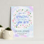 Personalised Amazing Floral Christening Print, thumbnail 6 of 12