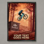 Personalised Mountain Bike Forest Trail Jump Poster, thumbnail 1 of 7