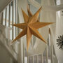 Cotton Paper Christmas Star In Cinnamon, thumbnail 1 of 3