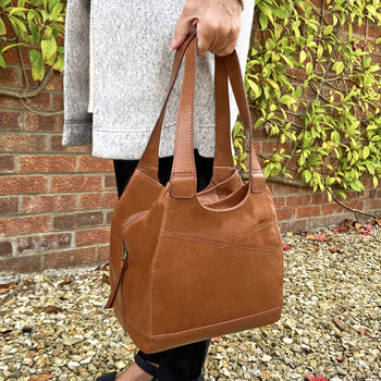 Genuine Leather Handbag, Shoulder Bag, 2 of 3