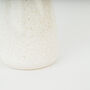 Large Handmade Stoneware Speckled White Bouquet Vase, thumbnail 3 of 4