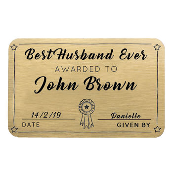 Personalised Best Husband Ever Wallet Card, 2 of 7