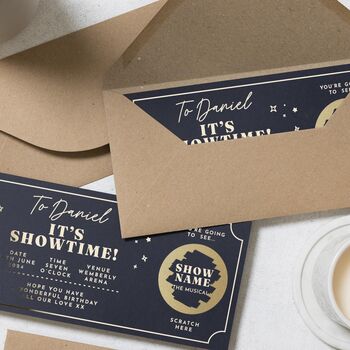 Personalised Concert Ticket Gift Voucher Scratch Reveal, 7 of 9