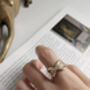 14k Gold Plated Diamante Wrap Ring, thumbnail 4 of 5