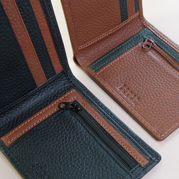 Personalised Pebble Grain Leather Wallet, 2 of 10
