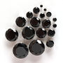 Sterling Silver Round Clear Or Black Cz Stud Earrings, thumbnail 6 of 9