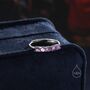 Sterling Silver Natural Amethyst Half Infinity Ring, thumbnail 2 of 12
