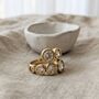 Solitaire Diamond Crossover Ring Gold, thumbnail 2 of 11