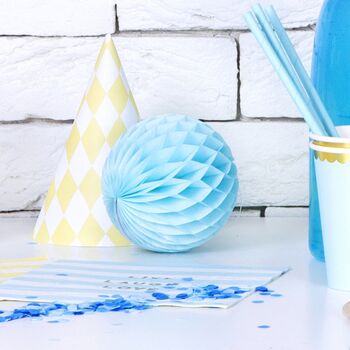 Pale Blue Honeycomb Decorations: Pack Of Two, 2 of 2