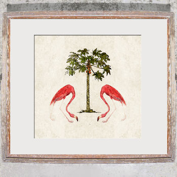 Flamingo And Palm Tree Signed Print, 2 of 2