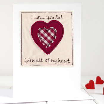 Personalised Heart Christmas Card For Him, Husband, Boyfriend, 11 of 11