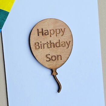 'Happy Birthday Son' Balloon Token And Card, 2 of 2