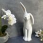 Large 43cm White Porcelain Floppy Ear Bunny Rabbit Gift, thumbnail 9 of 12