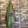 Khaki Eye Organic Cotton Peshtemal Towel, thumbnail 1 of 7