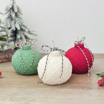 Bead Christmas Bauble Candle Festive Bauble Decoration, 3 of 10