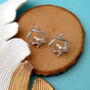 Sterling Silver Robin And Bird Nest Earrings, thumbnail 2 of 8