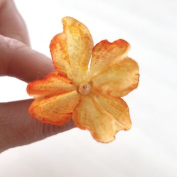 Orange Flower Hair Pins, 6 of 6
