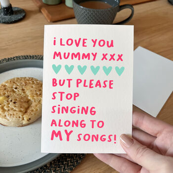 Funny My Song Personalised Mother's Day Card, 2 of 3