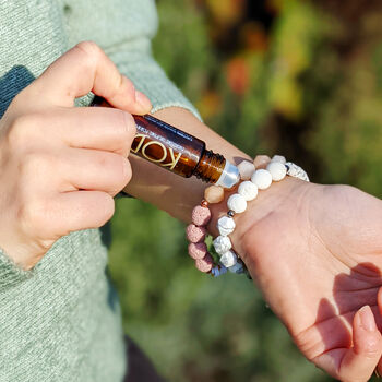 Aventurine And Lava Bead Gemstone Diffuser Bracelet, 3 of 5