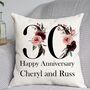 30th Wedding Anniversary Cushion, thumbnail 1 of 2