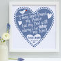 Personalised Father Of The Bride Framed Print, thumbnail 1 of 5