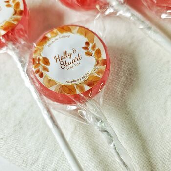 Autumn Leaves Wedding Favour Lollipops, 2 of 4