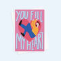You Fill My Heart Valentine's Day Card, thumbnail 3 of 3