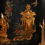 Japanese Black Hand Painted Metal Table Lamp Base, thumbnail 4 of 10