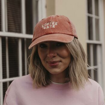 Personalised Embroidered Coffee Date Cap, 4 of 6