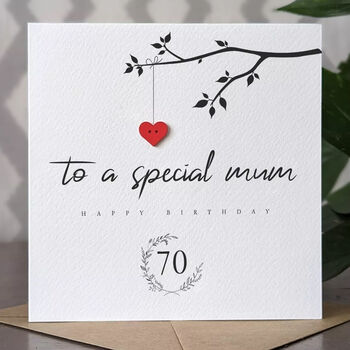 Personalised 70th Birthday Card For Special Mum, 4 of 4