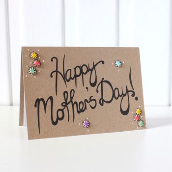 Happy Mother's Day Card, Hand Lettered With Flowers, 2 of 5