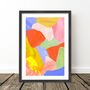 Rainbow Abstract Shell Collage Art Print, thumbnail 7 of 8