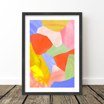 Rainbow Abstract Shell Collage Art Print, 7 of 8